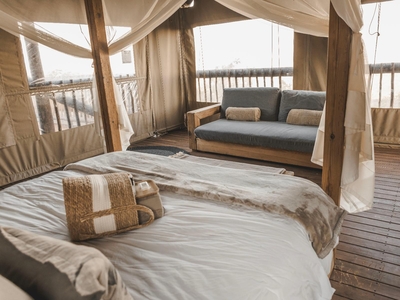Exclusive Use Tented Log Cabin