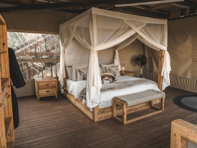 Exclusive Use Tented Log Cabin
