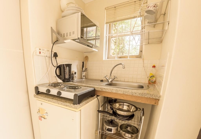 Budget room kitchenette