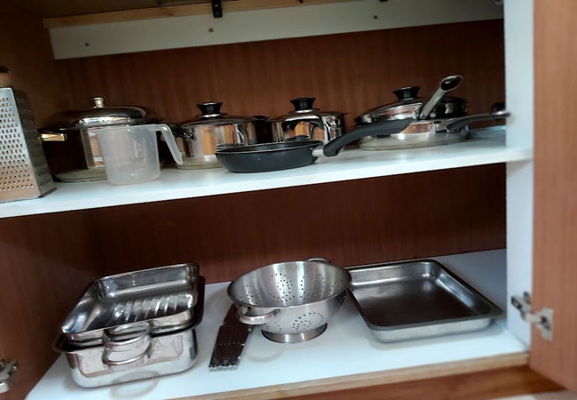 Kitchen pots, pans, etc