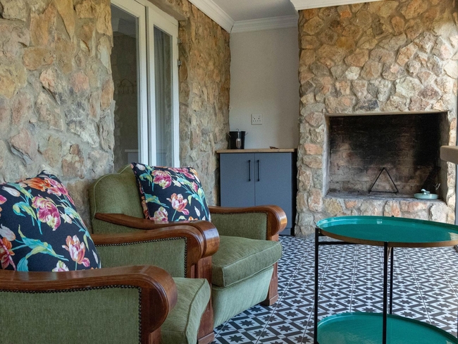 Stone cottage Guinea Fowl