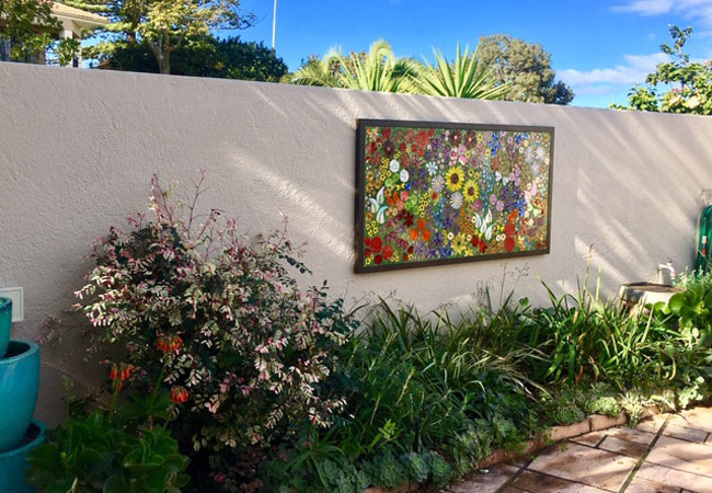 Mosaic in garden