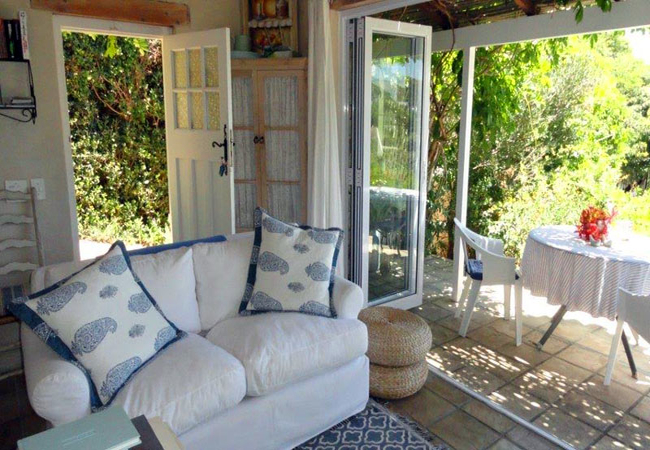 Living area onto patio