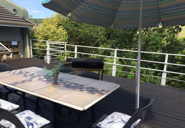 Apartment B -Large Deck with seating and Braai facilities 