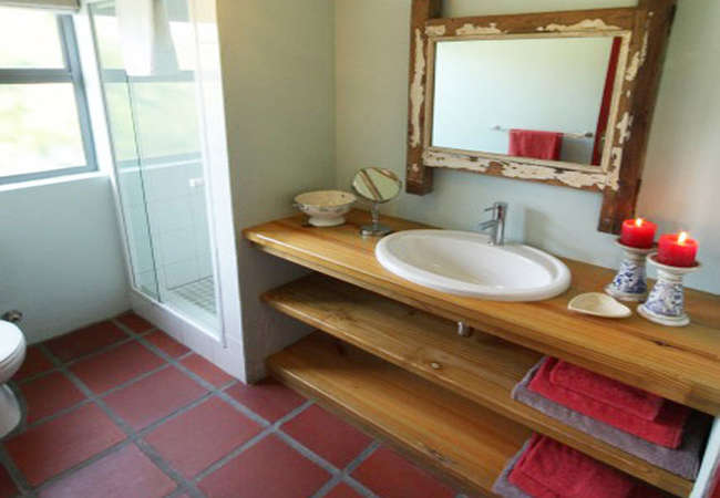 Downstairs second Bathroom with Shower Toilet and Handbasin