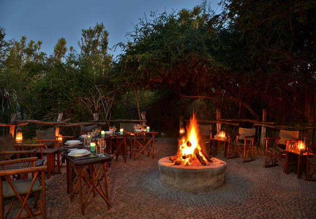 Outside dining area