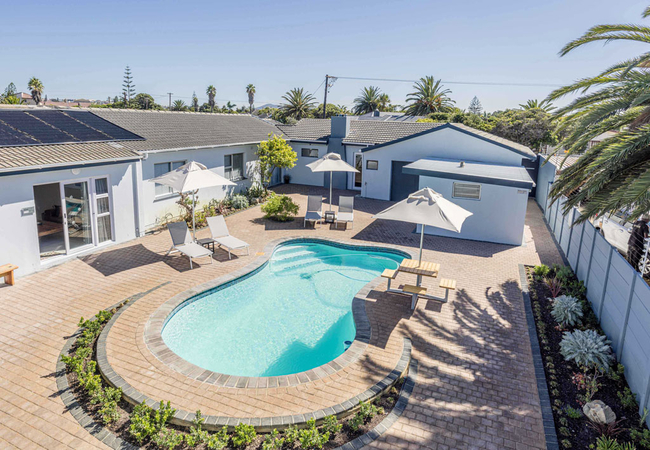 Solar-heated pool