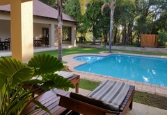 Swimming pool from the patio of Executive Suite