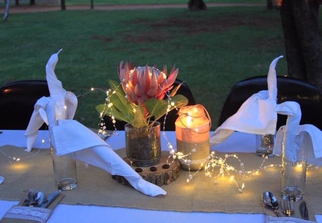 Dinner by candlelight