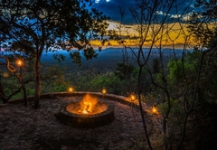 Boma fire and sunset